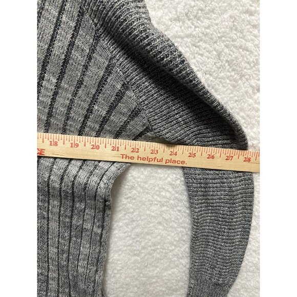 Free People Shadow Stripe Knit Duster Cardigan Longline Gray Size XS Minimalist - Picture 6 of 10